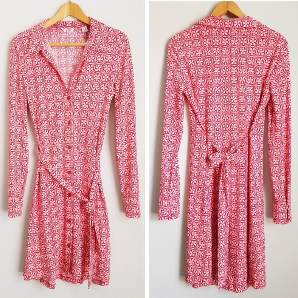Original Penguin Pink Long Sleeve Dress